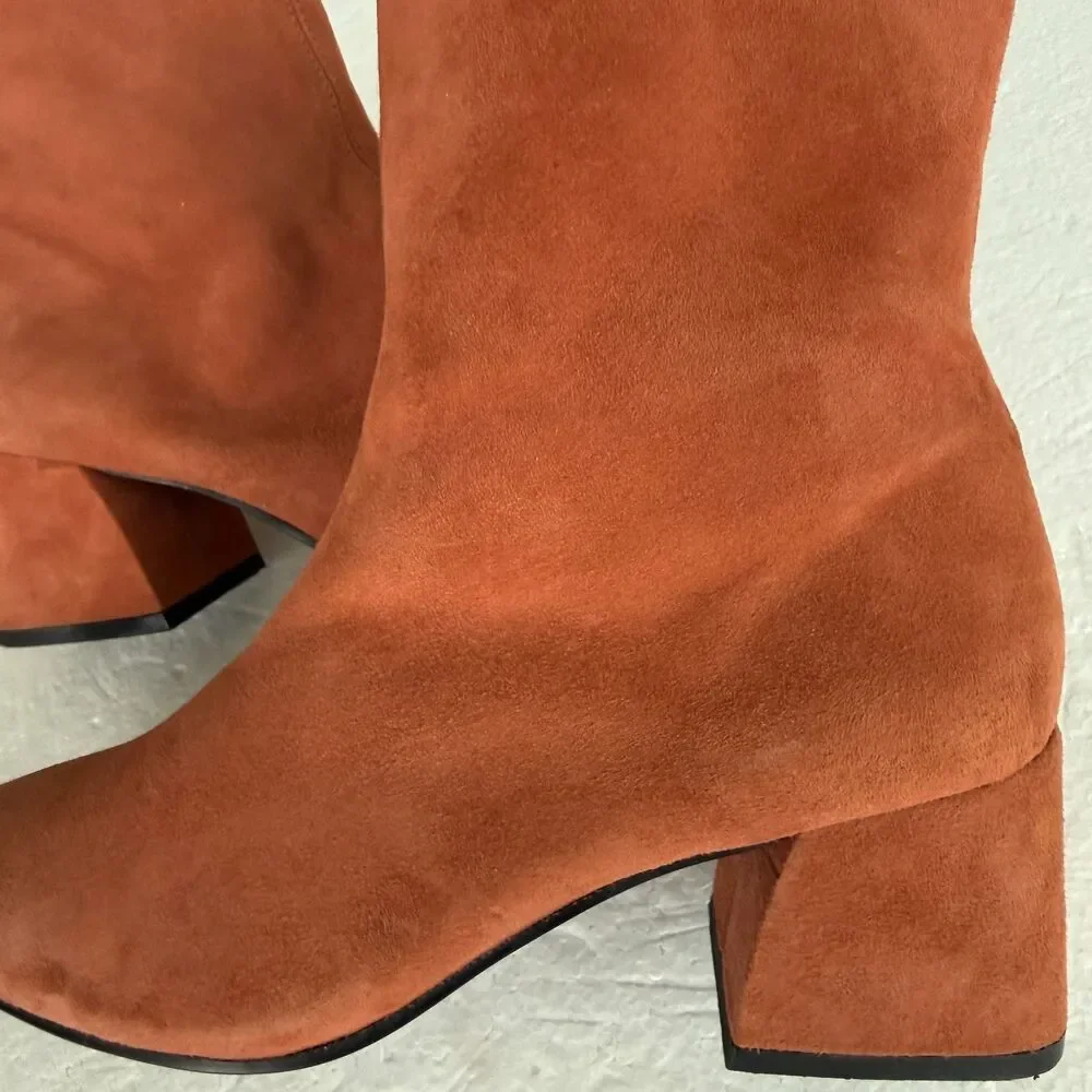 Size 40 - Vagabond Shoemakers Alice Suede Boot Block Heel - Picture 4 of 9